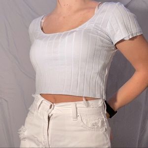 baby blue crop top